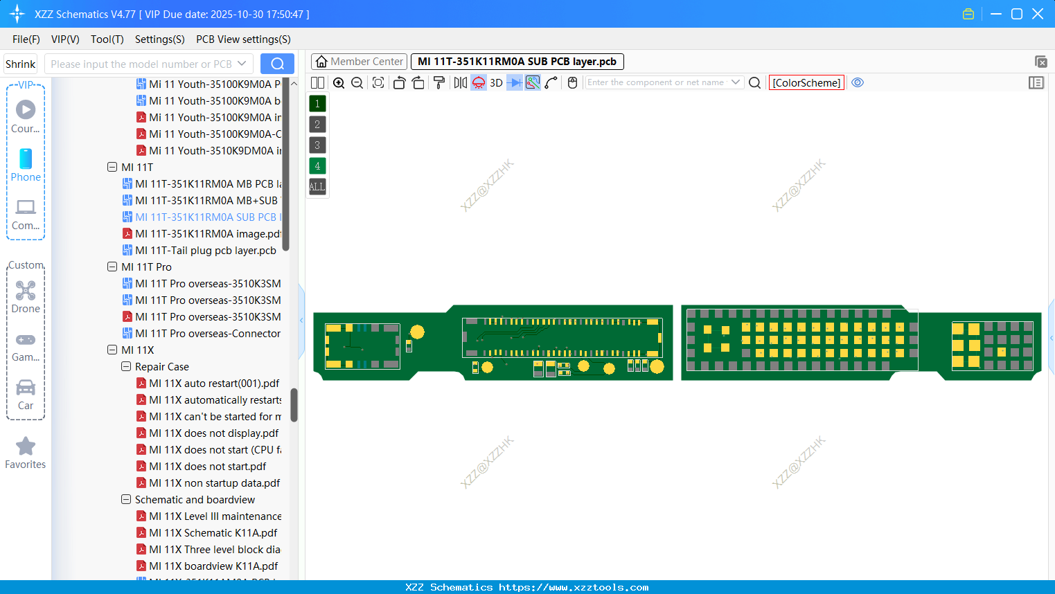 Xiaomi MI 11T-351K11RM0A SUB PCB Layer